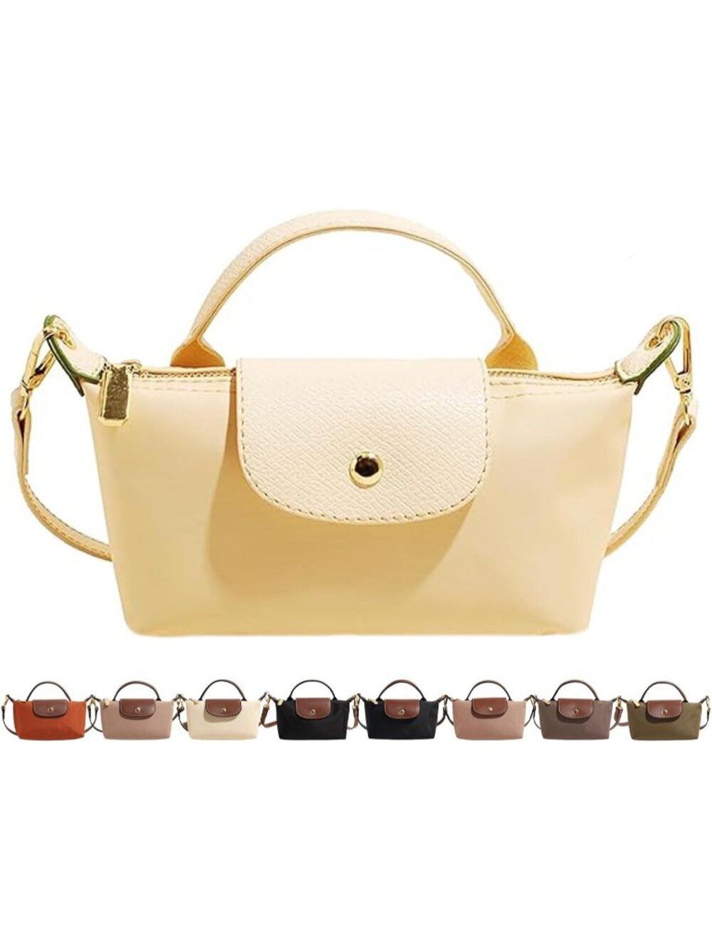 👜Women's Yellow Mini Crossbody Bag With Adjustable Strap Shoulder Totes Bags